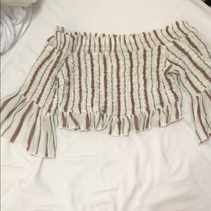 Free people off the shoulder cropped top